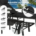 thumbnail image 4 of ASJMR Aluminum Chaise Lounge Outdoor Set of 3,Adjustable Patio Armchair Recliner with Side Table and Cushions,Black, 4 of 6