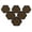 Dark Brown, variant on IBA Indianbeautifulart Brown Engraved Knobs 10 Pc Furniture Wooden Scallop Knobs Rustic Drawer Pull