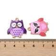 thumbnail image 4 of 100pcs Alloy Enamel Pendants Golden Owl Charm Mixed color 23x21x2.5mm Hole: 1.6mm Multi-color, 4 of 4