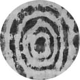 thumbnail image 1 of Ahgly Company Indoor Round Abstract Gray Modern Area Rugs, 3' Round, 1 of 4