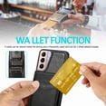 thumbnail image 5 of Dteck Back Wallet Phone Case for Samsung Galaxy S21 Plus 4G 5G with ID & Credit Card Holder Slots Pockets Wallet Back Cover Stand Flip Folio Leather Cell Cases Women Men, Black, 5 of 8