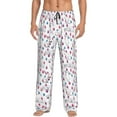thumbnail image 2 of Kdxio Rabbit Eating Print Men's Sleep Pajama Pant Lounge Pants with Pockets, 2 of 8