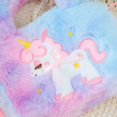 thumbnail image 4 of Plush Unicorn Tote Bag Plush Crossbody School Handbags Rainbow Fluffy Fuzzy Unicorn Purse Bag for Kids Gift, 4 of 5