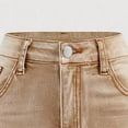 thumbnail image 4 of Zanarzt Baggy Jeans for Teens Girls Flare Jeans Denim Bell Bottom Pants Retro High Waisted Wide Leg Trousers Khaki,9-10 Years, 4 of 8