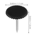 thumbnail image 2 of COOPHYA 200 Pcs Épingles à Ongles Décoratives en Forme de Roue pour Bureau Alliage d'Aluminium Noir, 2 of 8