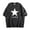 Black, variant on Malcolm Todd Star Washed Cotton T-shirt Women Men Short Sleeve Crewneck Tee Casual Streetwear Clothes