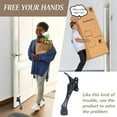 thumbnail image 4 of Kickdown Door Stopper 4 Inches - 2 Packs One Touch Adjustable Height Door Stop for The Bottom of Door The Bottom of Door Aluminum Alloy Metal Door Stopper with Rubber Tip Black, 4 of 6