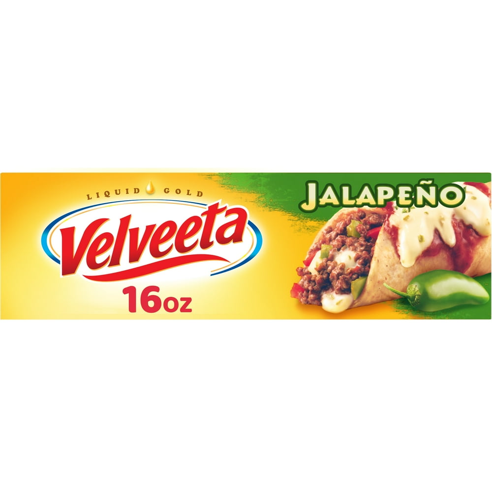 Velveeta Jalapeno Cheese with Jalapeno Peppers, 16 oz Block Walmart