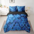 thumbnail image 2 of Erosebridal Geometric Hexagon Bedding Sets Twin Size,Gradient Comforter Sets with Sheets,Neon Decor,Reversible,Breathable,7-Piece, 2 of 5