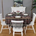 thumbnail image 2 of Colorful Geometric Striped Pattern Round Tablecloth 60"x60",Wrinkle Wipeable Table Cloth for Kitchen Dining Room Picnic Patio Party, 2 of 6