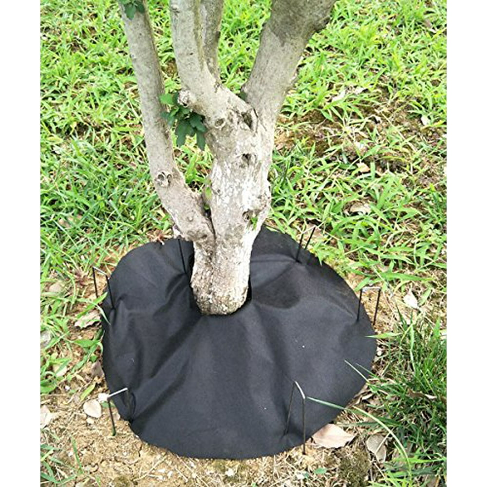 Agfabric EasyPlant Weed Block Mulch,Tree Mat,Weed Barrier Mat,Round