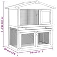 thumbnail image 4 of vidaXL Outdoor Rabbit Hutch 3 Doors Red Wood, 4 of 5