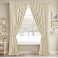 thumbnail image 2 of Beige Curtains 105 inches Long Elegant Velvet Thermal Curtains for Bedroom, Light Reducing Privacy Protect Window Panels for Living Dining Room, W52 x L105, 2 Panels, 2 of 9
