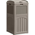 thumbnail image 7 of Devoko  All-Weather use Trashbin with Lid, Patio Resin Hideaway Trash Can with Waterproof for Backyard, Light Brown, 7 of 7