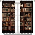 thumbnail image 6 of Vintage Bookshelf Blackout Curtain,Library Vintage Old Bookshelf,Window Drapes for Kids Boys Girls Living Room Bedroom 26"W x 63"L (Pack of 2), 6 of 6