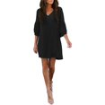 thumbnail image 2 of PENGXIANG Femmes Été Robe Tunique V Cou Décontracté en Vrac Swing Flowy Shift Robes, 2 of 3