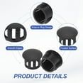 thumbnail image 3 of Tapones de agujero de plástico Uxcell, tipo empotrado, tapón redondo con cierre de bloqueo negro 12mm/1/2", 3 of 7