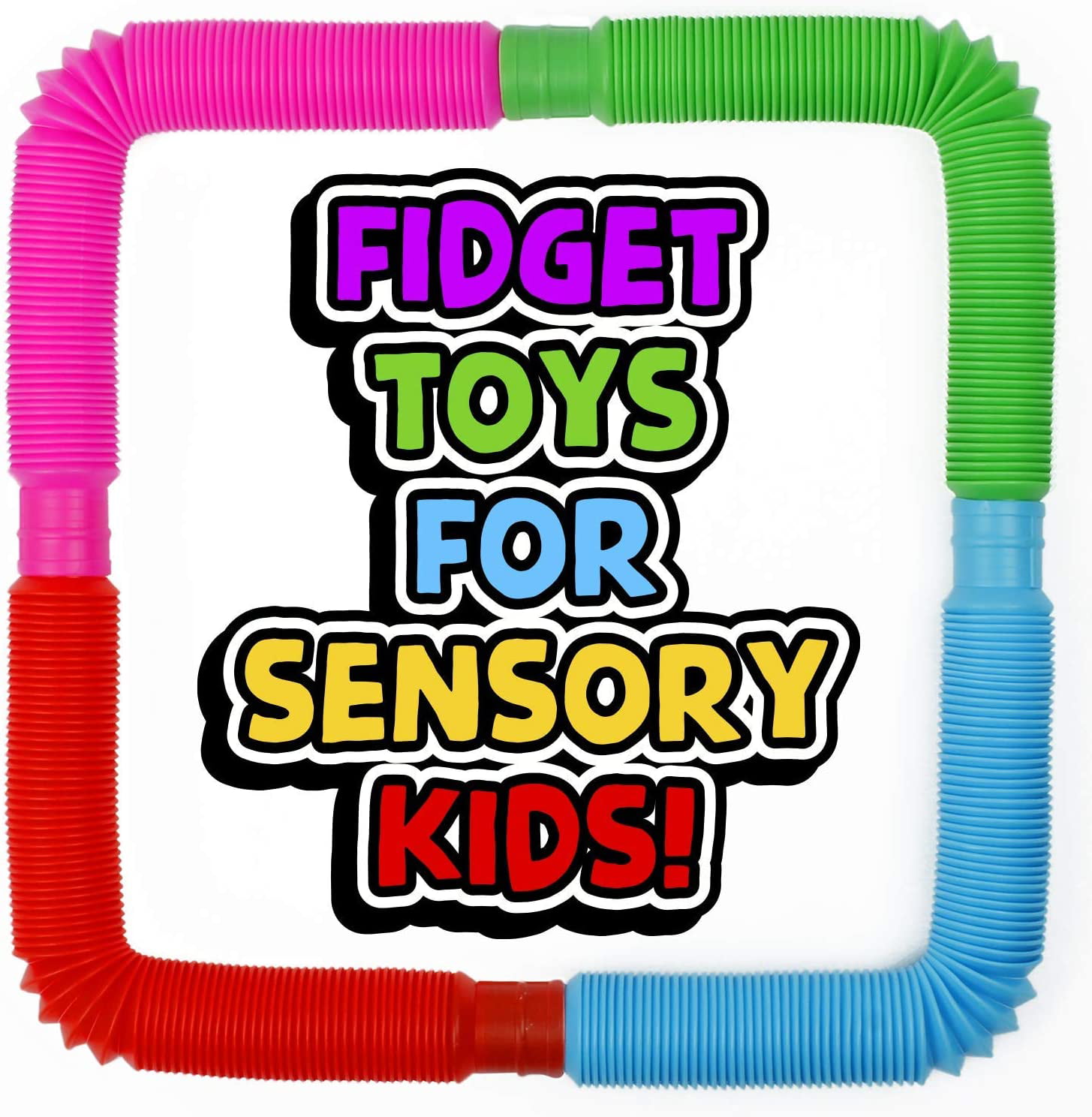 Fridja Christmas Pop Tubes Sensory Toys Fine Motor Skills & Learning Toddler Toy for Kids Top Adhd & Autism Fidget Boy & Girl Christmas Stocking