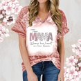 thumbnail image 1 of Fiudx Liquidación de Ofertas Flash Top de Manga Corta con Estampado Degradado para Mujer, Top Sexy de Verano con Cuello En V y Estampado Regular para El Día Del Mes, 1 of 6