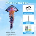 thumbnail image 7 of Large Jellyfish Kite for Kids Adults Beginner, 114 x 57 Inch Single Line Colorful with Tail Kite with Winding Handle and Line Outdoor Beach Park Flying Games Activities Birthday Gift, 7 of 7