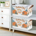 thumbnail image 2 of Yayeee Foldable Storage Basket for Shelves with Handles Set of 2 Waterproof Cloth Bins, Big Pumpkins, 2 of 7