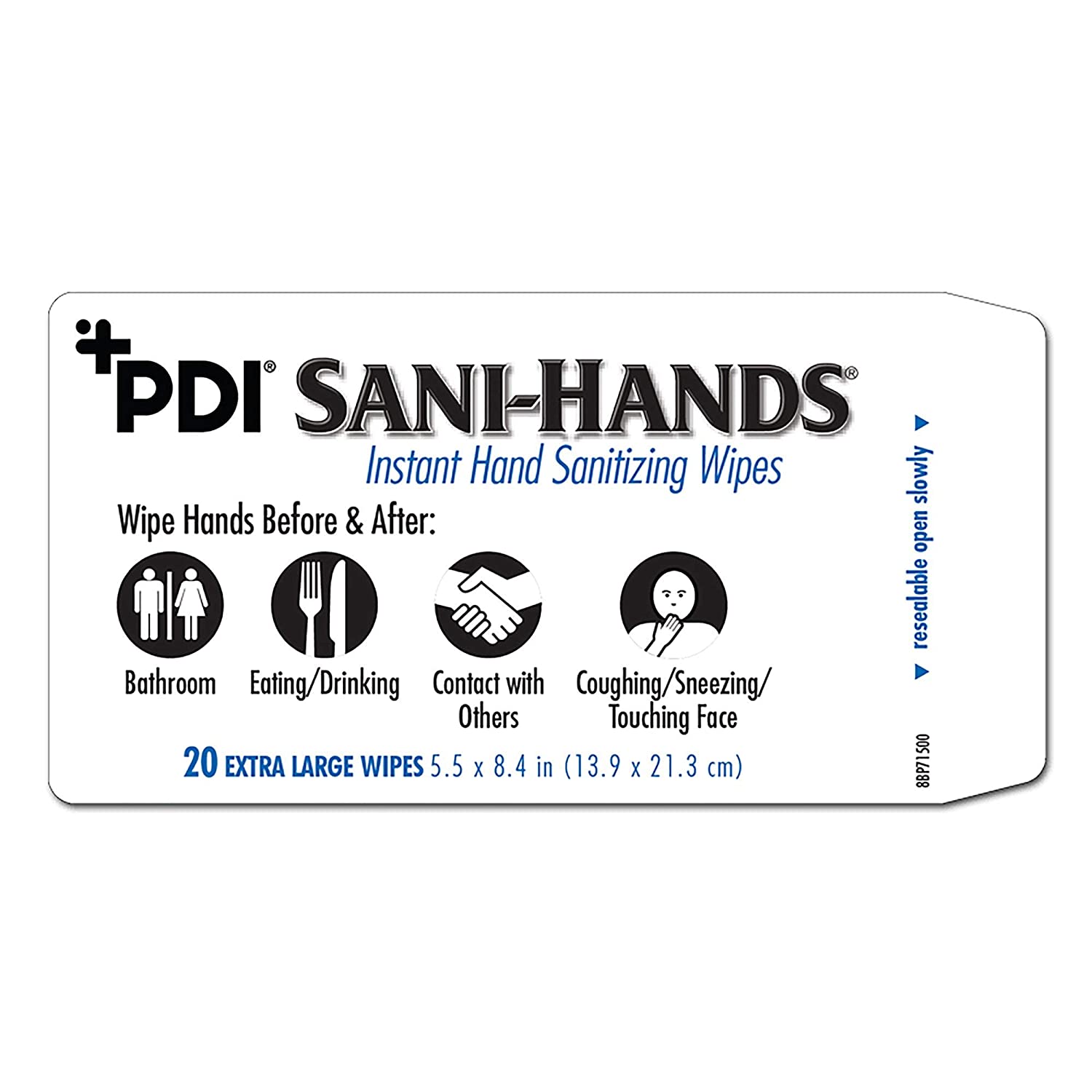 P71520 Sani-Hands Bedside Pack , Soft Pack, 20, Wipes By PDI - image 3 of 5