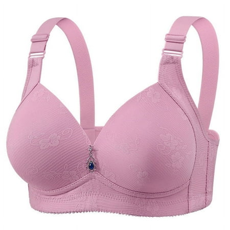 Tao Tao Bras For Women No Underwire Lace Super Gather Bra With Pendant Adjustable Push Up Bra Lift Bras For Sagging Breast Purple 38