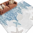 thumbnail image 2 of 5'x8' Area Rugs, Starfish Coastal Indoor Outdoor Area Rug for Living Room Bedroom, Nautical Summer Beach Coral Washable Bathroom Rugs Kitchen Floor Carpet Mats Home Decor Aesthetic, 2 of 8