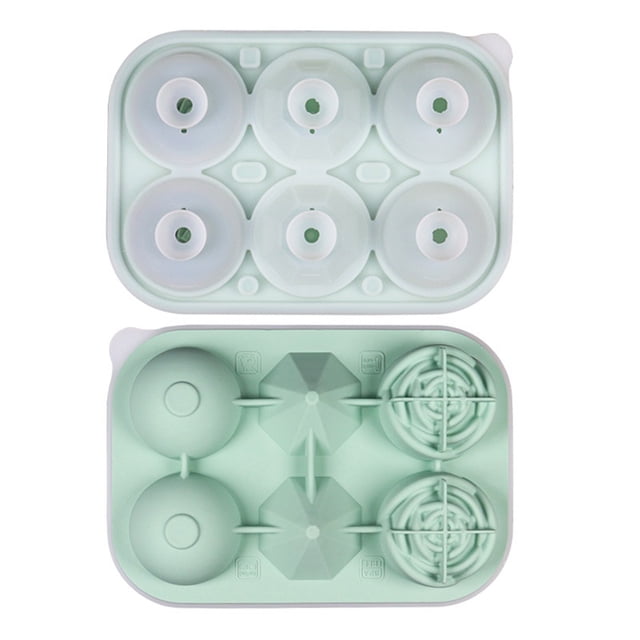 Bandeja de hielo Diamond Rose con 6 moldes for cubitos de hielo Diamond - Elegante máquina de hielo de silicona for fiestas y cócteles