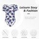 thumbnail image 4 of Fotbe Boho elephant Body de Mujer con Cuello Redondo y Mangas Cortas, Sin Mangas Ajustado, Suave, Cómodo y Básico-Large, 4 of 7