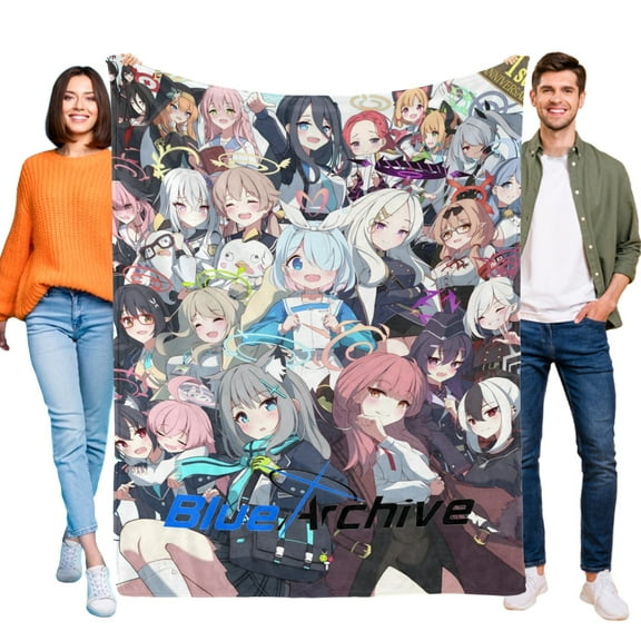 Blue Archive Flannel Blanket Fun and Cozy Throw Blanket Perfect for Bedroom Playroom or Travel Ideal Gift for Boys and Girls 30"x40"