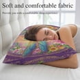 thumbnail image 5 of Purple Dragonfly Pillow Covers Queen, Colorful Flowers Watercolor Chic Floral Plant Soft Brushed Microfiber Breathable Throw Pillow Covers, Pillowcase with Zipper for Couch Sofa Bedroom 20"x30", 5 of 9