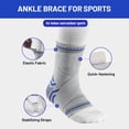 thumbnail image 3 of Attelle de Cheville Réglable Support Sangle Élastique pour Protection de Sport Basketball Cyclisme, 3 of 7