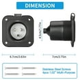thumbnail image 4 of 15 Amp Shore Power Inlet Plugs 125V Flange Inlet RV Power Outlet Socket with Waterproof Cover and Screws, 4 of 9