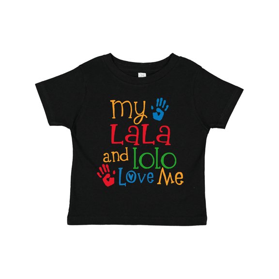 Inktastic Lala Lolo Loves Me Grandchild Boys or Girls Toddler T-Shirt