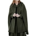 thumbnail image 2 of Leesechin Women Swing Double Breasted Wool Pea Coat with Belt Buckle Spring Mid-Long Long Sleeve Lapel Dresses Outwear, 2 of 9