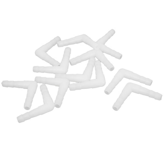 Unique Bargains Aquarium White Plastic 5mm Dia 2 Way Air Line Tubing Valve Connector 12 Pcs
