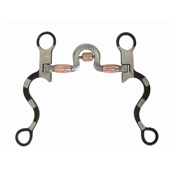 AJ Tack Engraved Spoon Bit with Copper Barrels