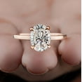 thumbnail image 6 of Cora Jewellery 3CT Hidden Halo Oval Moissanite Engagement Ring For Women, 10K Rose Gold, 6 of 8