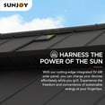 thumbnail image 5 of Sunjoy 8ft. x 12 ft. Wooden Cedar Framed Grill Gazebo with DC Solar Power - Brown, 5 of 10