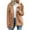 Brown, variant on Dezsed Womens 2022 Winter Fuzzy Fleece Jacket Womens Ladies Warm Jacket Winter Solid Turn Coat Down Collar Lambswoo Outerwear Coffee M