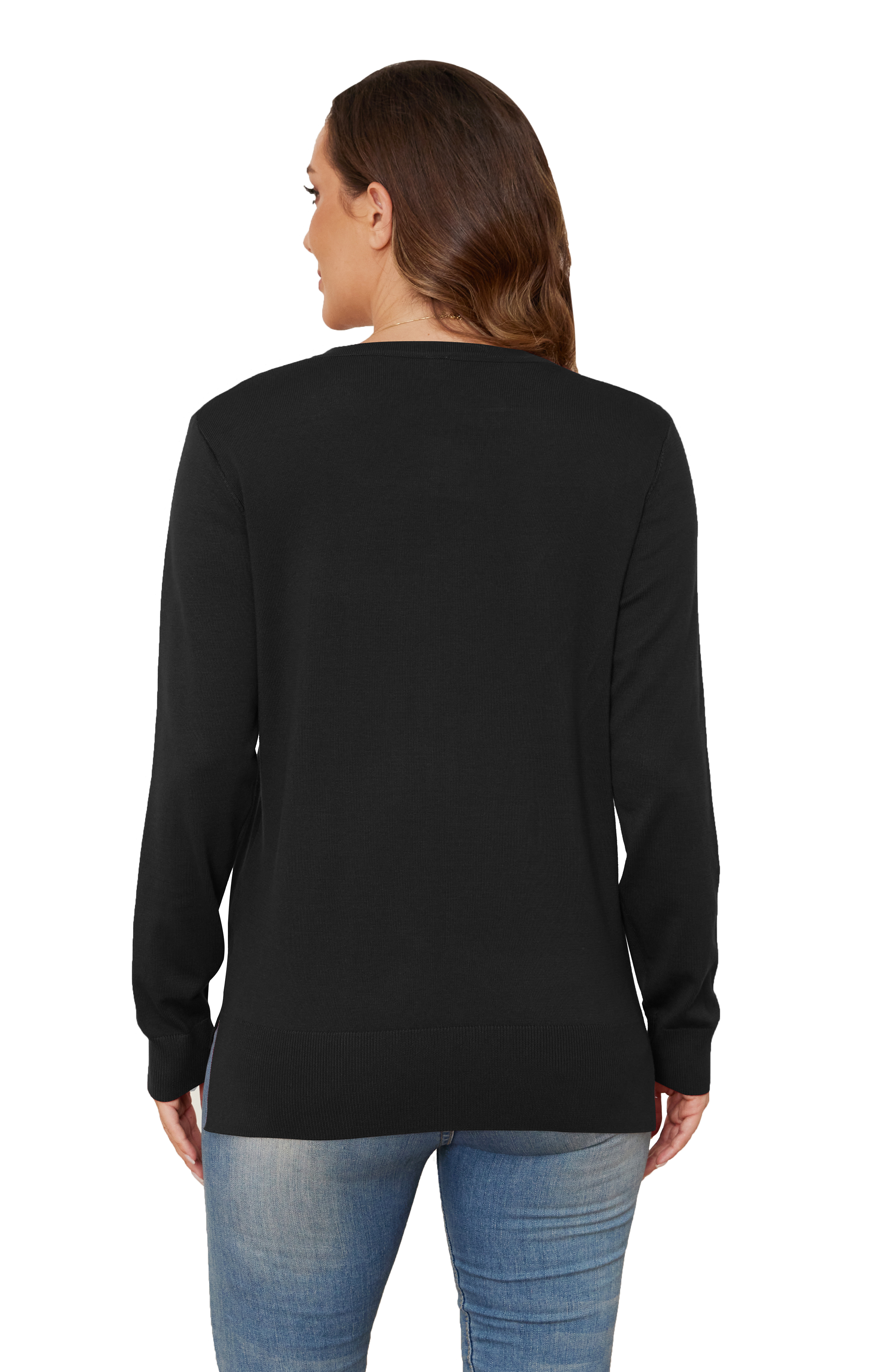 UVPLove Women's Lightweight Button-Down Cardigan, Black photo 8