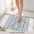 thumbnail image 3 of Navy Blue Boho Door Mat&nbsp;Indoor Outdoor Entrance,Non Slip Small Rug for Kitchen Bathroom Entryway Rug,Vintage Southwestern Geometric Stripes Washable Doormat Floor Mat for Office 18x30 Inch, 3 of 8