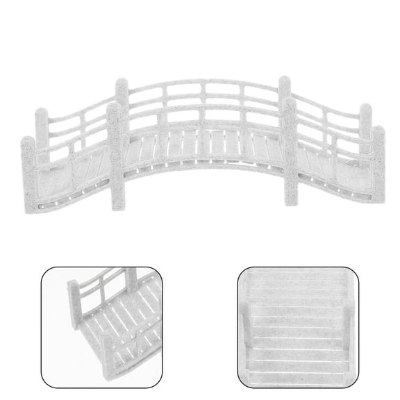 Hemobllo Miniature Decoration Miniature Arch Bridge Grey 1Pcs Garden Decor