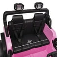 thumbnail image 4 of Hikiddo 24 Volt Ride on Toys for Big Kids, 4WD 2 Seater Kids Electric Ride-on Truck Car w/ Remote, 4x200W Motor - Pink, 4 of 10