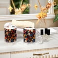 thumbnail image 4 of Yayeee 2 Pack Qtip Holder Bathroom Cotton Swab Canister with Lid Clear Dispenser Set, Bright Colorful Flowers Pattern, 4 of 6