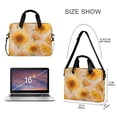 thumbnail image 3 of 16" Laptop Briefcase, Detachable Anti-Slip Shoulder Strap, Multi-Compartment Work Travel Bag Pastel-toned Sunflowers Pattern, 3 of 8