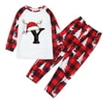 thumbnail image 6 of Fgnfyis Christmas Pajamas for Family Deer Horn Letter Print Matching Long Sleeve Pajamas Set Loungewear, 6 of 7