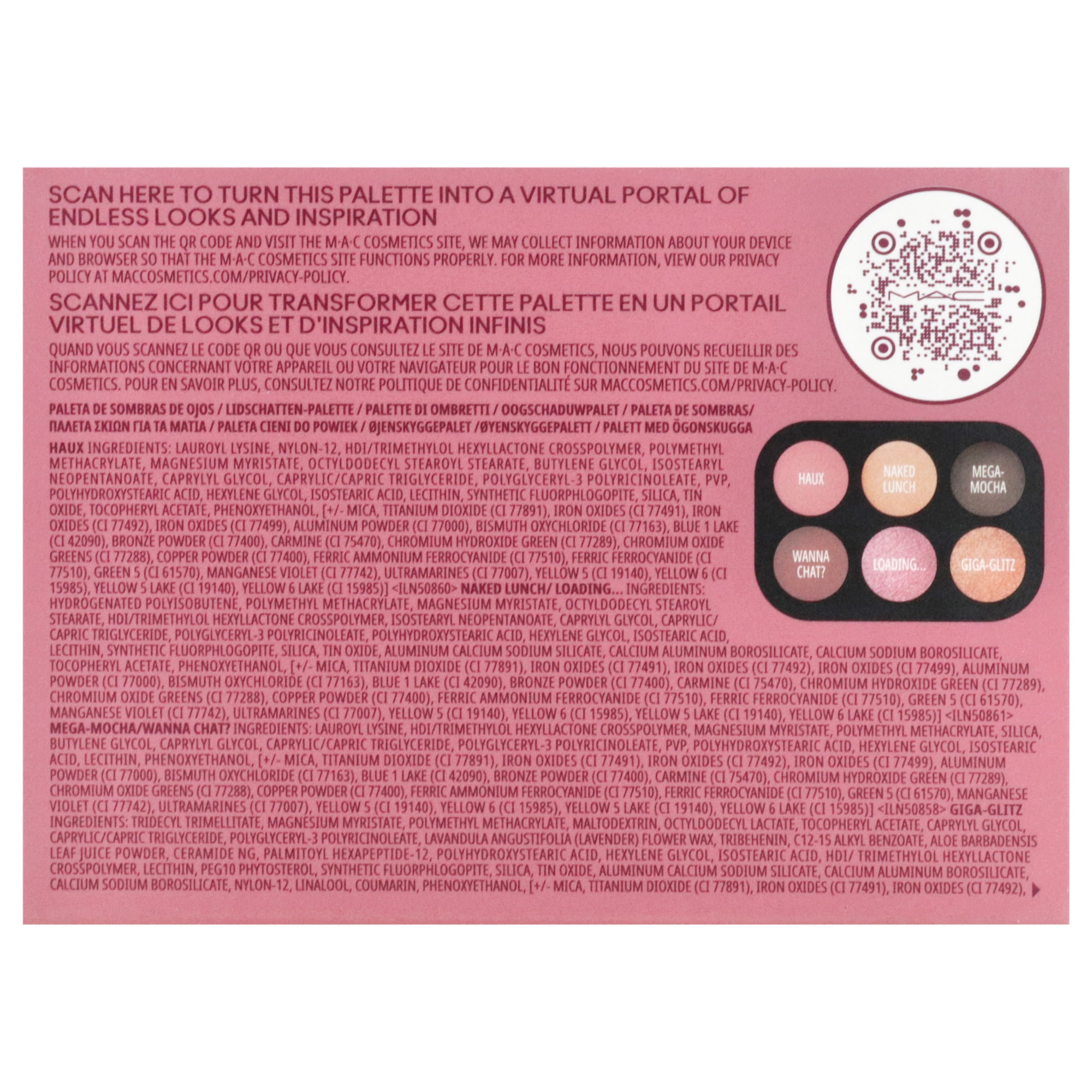 MAC Connect In Colour Eye Shadow Palette - Embedded in Burgundy , 0.22 oz Eye Shadow