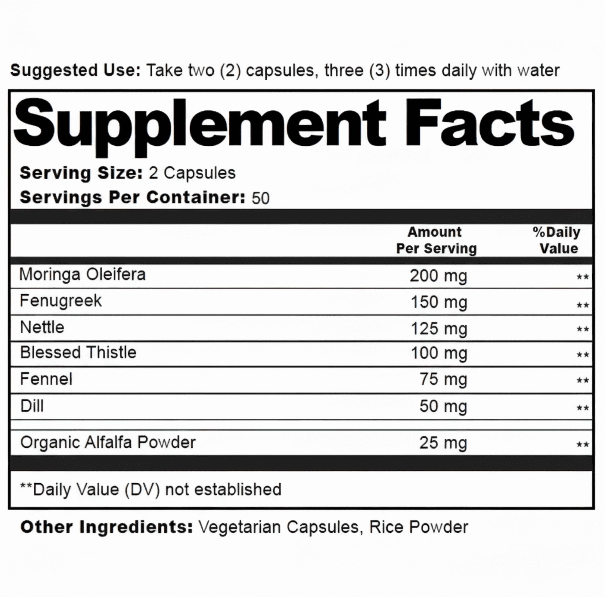 Latch Moms SupplyBoost+ Breastfeeding Supplement, 100 Count